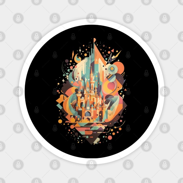 Enchanted Geometries: Magic Kingdom Castle Edition Magnet by InspiredByTheMagic